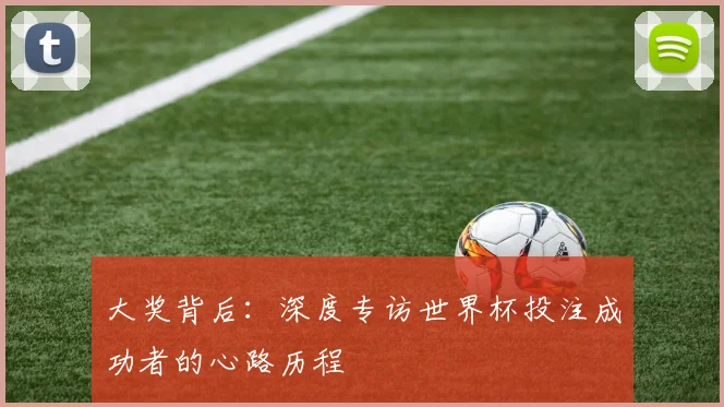 大奖背后：深度专访世界杯投注成功者的心路历程
